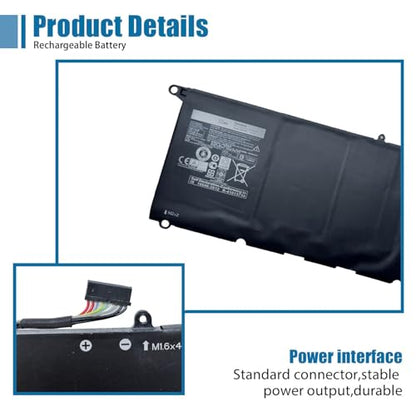 JD25G Laptop Battery Replacement for Dell XPS 13 XPS 13 9350 9343 XPS13 13D XPS13D 13-9343 13-9350 13D-9343 Series 5K9CP 05K9CP JHXPY 7.4V 52Wh 6930mAh