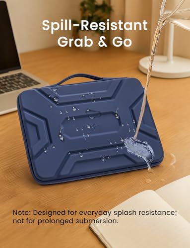 DOMISO 15.6 inch Laptop Sleeve, Shockproof and Waterproof EVA Protective Laptop Case, Laptop Sleeves for 16" MacBook Pro/Max M2 M1 2019-2023,15"-16" HP Dell Asus Laptop,Dell XPS 15, Dark Blue - color: Dark Blue, size: 15.6 inch