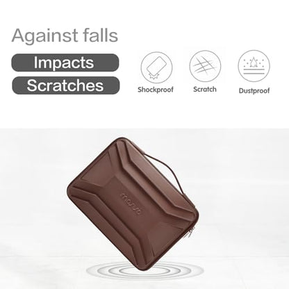MOSISO 13-14 inch Laptop Hard Case, Waterproof Shockproof Laptop Sleeve Compatible with MacBook Neo 13/Air 13.3 13.6/Pro 13/14,HP Dell ASUS Lenovo,Symmetrical Trapezoid EVA Laptop Sleeve, Brown - color: Brown, size: 13.3 inch