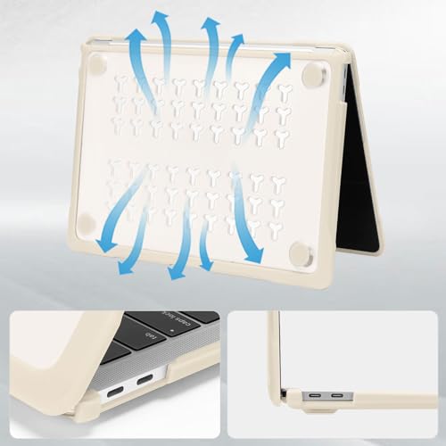 MOSISO Compatible with MacBook Air 13 inch Case M1 2018-2021, Starlight Clear - color: Starlight