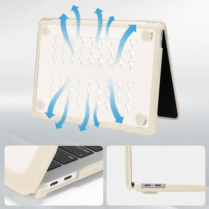 MOSISO Compatible with MacBook Air 13 inch Case M1 2018-2021, Starlight Clear - color: Starlight