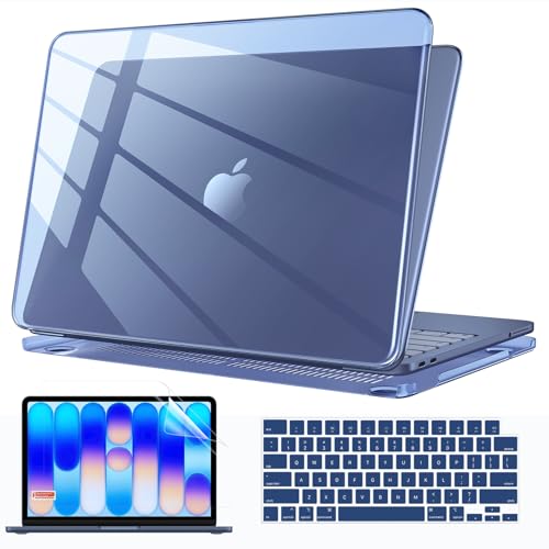 B BELK for MacBook Neo Case 13 inch 2026 Release A3404, Crystal Indigo | Scratch Resistant Protective Hard Shell for Mac Neo Case with Keyboard Cover & Screen Protector, Lightweight, Easy Snap-On - color: Crystal Indigo