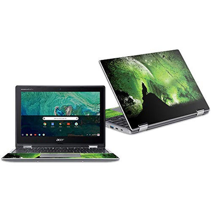 MightySkins Skin Compatible with Acer Chromebook Spin 11" CP311 - Howling Wolf | Protective, Durable, and Unique Vinyl Decal wrap Cover | Easy to Apply, Remove, and Change Styles | Made in The USA - color: Howling Wolf