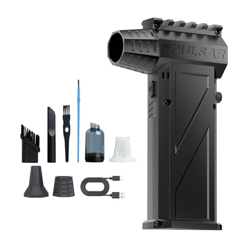 Compressed Air Duster, 180000RPM Electric Car Vacuum Air Blower and Pump, Rechargeable Cordless Air Blower Desk Vacuum Cleaning Kit for Computer Keyboard Home Car Dust Removal