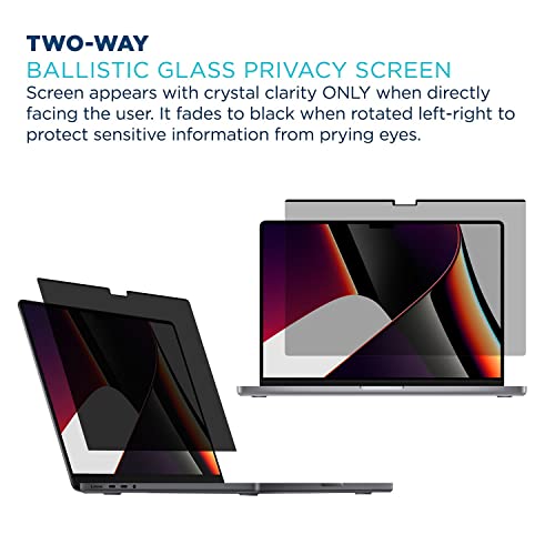 Tech Armor Magnetic Privacy Film Screen Protector Designed for MacBook Pro Retina 14 Inch 2021, Easy Magnet Removal 1 Pack