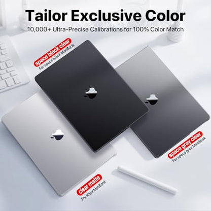 Soonjet Matte Case for MacBook Pro 14 inch M5 M4 M3 M2 M1 2026-2021 Laptop | Anti Cracking, Color Match, Frost Clear, Protective Hard Shell Cover, Fingerprint & Scratch Resistant, Ultra Thin, Snap on - color: Frosted Clear