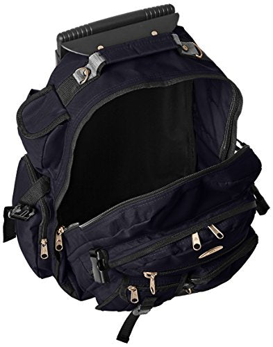 Everest Deluxe Wheeled Backpack, Navy, One Size - color: Navy