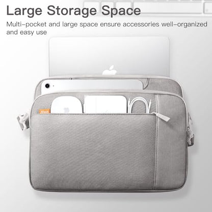 JETech 16 17 17.3 Inch Laptop Bag Case, Waterproof Computer Sleeve Cover Compatible with MacBook Air/Pro 16, Predator Helios 16, ASUS ROG Strix G17, HP Envy 17.3 (Light Grey) - color: Light Grey, size: 16-17 Inch