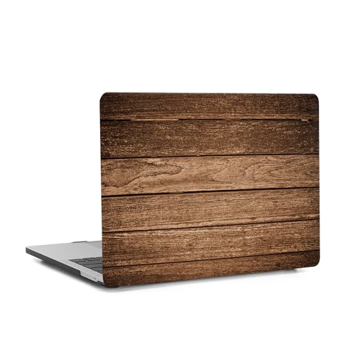Hard Case Compatible with Old Version MacBook Pro 13 inch Case 2012 2011 2010 2009 2008 Release A1278 with CD-ROM, Laptop Plastic Hard Case Shell & Keyboard Cover, Wood Grain - color: 1592 Wood Grain, size: A1278(Pro 13" w/CD-ROM 2008-2012)