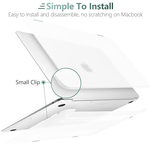 DONGKE Compatible with MacBook Air 13 inch Case 2021 2020 2019 2018 Release Model: M1 A2337 A2179 A1932, Matte Hard Case Cover for MacBook Air 13 inch with Retina Display Fits Touch ID - Transparent - color: Transparent