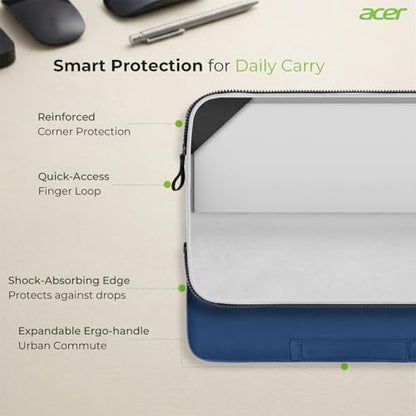 15.6-16 inch Laptop Sleeve Case Protective Briefcase Computer Bag, Blue | Waterproof Polyester, Fits Most Laptop Models, Shockproof Interior, Smooth Zippers, Slim Profile - color: Blue, size: 16inch