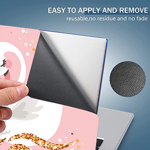 Laptop Skin Sticker,13.3 14 15 15.4 15.6 inch Laptop Skins,Universal Vinyl Decal,Dustproof Scratch Resistant Reusable Cover Protector with Free 2 Wrist Pads (Sweet Princess) - color: Sweet Princess