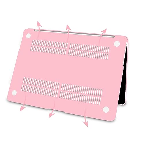 B BELK Compatible with MacBook Air 13 inch Case 2010-2017 Model A1466 A1369 | Matte Plastic Laptop Hard Shell Case for MacBook Air 13.3 inch with Keyboard Cover & Screen Protector, Pink - color: Pink