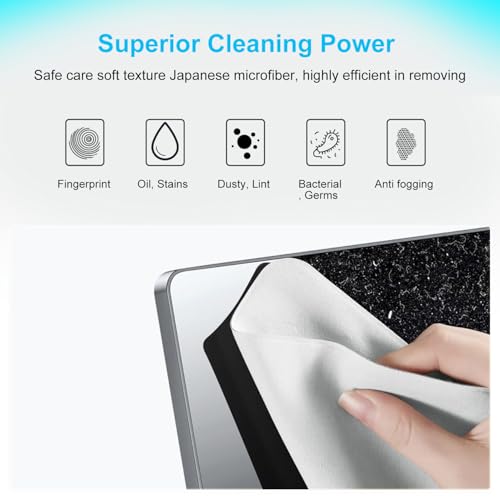 3 Pack Microfiber Liner Cleaning Cloth 15" 16" MacBook Air 15.3/MacBook Pro 15 /MacBook Pro 16 inch Screen Keyboard Imprint Protection, Keyboard Protector Compatible with MacBook Air/Pro 15"/Pro 16" - color: Grey（3 Pack）, size: 13.19" x 8.66"