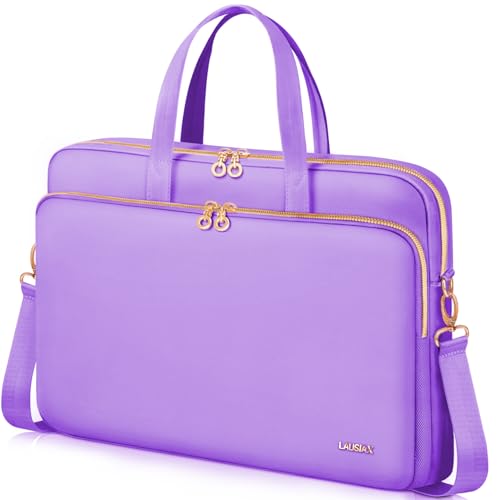 Laptop Case Bag Women Men Computer Sleeve Compatible with MacBook/Dell/HP/Acer/ASUS, Waterproof Shoulder Carrying Briefcase, Purple, 15.6-16 Inch - color: Purple, size: 15.6 inch
