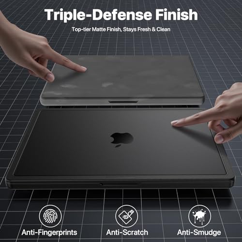 Soonjet for MacBook Pro 16 Inch Case | M5 M4 M3 M2 M1 Pro/Max | 2026–2021 | Official Space Black Match | Hard Shell | Scratch & Fingerprint Resistant | Fits A3428 A3429 A3186 A3403 A2991 A2780 A2485 - color: Matte Black