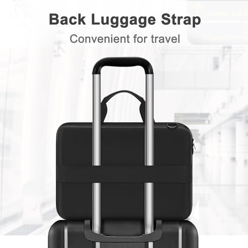 MOSISO Laptop Bag for Men, 17-17.3 inch Computer Bag | Compatible with Dell XPS/HP Pavilion/Acer/HP Notebook, Hard Shell Laptop Case with Front Pocket&Shoulder Strap, Black - color: Black, size: 17.3 inch