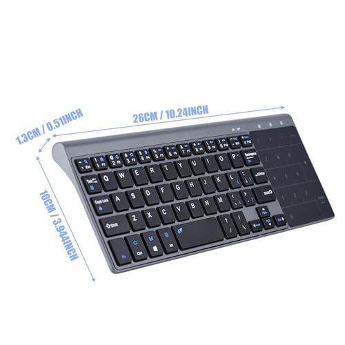 2.4Ghz Mini Wireless Keyboard with Touchpad Numeric Keypad Portable Ultrathin Remote Keyboard Mouse Combo