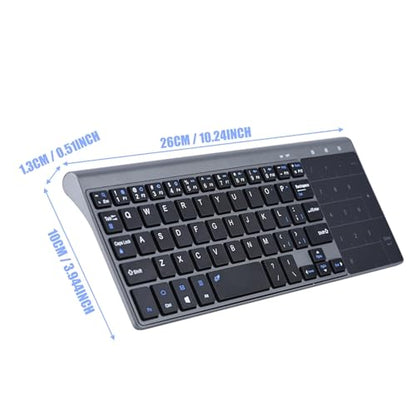 2.4Ghz Mini Wireless Keyboard with Touchpad Numeric Keypad Portable Ultrathin Remote Keyboard Mouse Combo