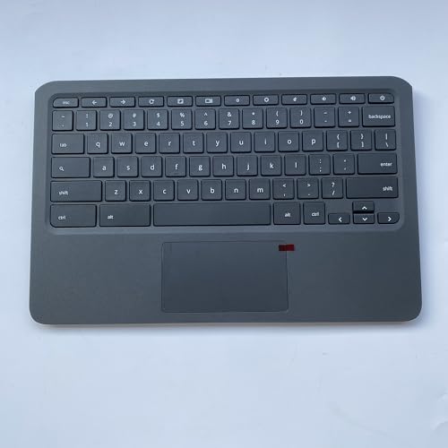 Replacement for HP Chromebook 11A NB Laptop Upper Case Palmrest Keyboard Touchpad Assembly Part 11.6" L99855-001 Top Cover Grey
