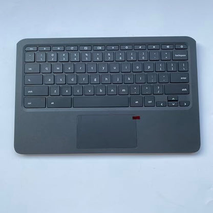 Replacement for HP Chromebook 11A NB Laptop Upper Case Palmrest Keyboard Touchpad Assembly Part 11.6" L99855-001 Top Cover Grey
