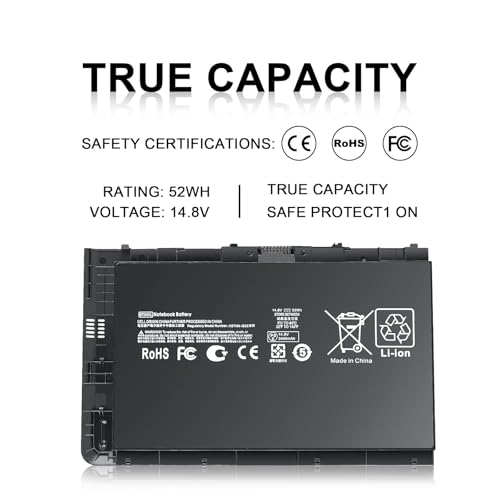 BT04XL Notebook Battery Compatible with HP EliteBook Folio 9470 9470M 9480 9480M Series Ultrabook Laptop fits BA06 BA06XL Battery Spare 687945-001 696621-001 H4Q47AA H4Q48AA BT04 - size: BT04XL