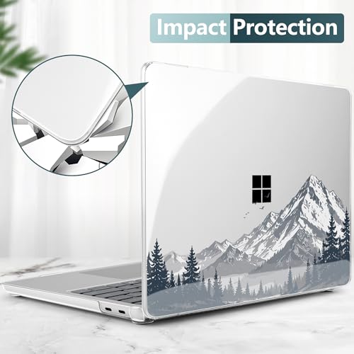 Batianda Mountain Escape Case for Microsoft Surface Laptop 13 inch | Fits Surface Laptop 2025 13" Surface Laptop for Business 2026, Slim Hard Shell, Lightweight Protection, Precision Fit - color: Misty Mountain