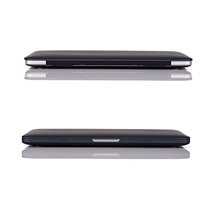 RUBAN Compatible with Old MacBook Pro 13 inch 2015 2014 2013 2012 (A1502 & A1425 Models), Plastic Hard Shell Case & Keyboard Cover for Old Version MacBook Pro Retina 13 Inch, Black - color: Black