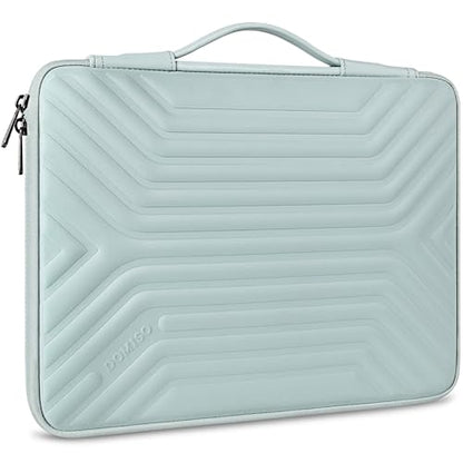 DOMISO 15.6 Inch Laptop Sleeve Case, Shockproof Waterproof Soft EVA Protective Bag with Handle, Lightweight Carrying Case for MacBook, Dell, HP, Lenovo, ASUS, Mint Green - color: Mint Green, size: 15 - 15.6 Inch