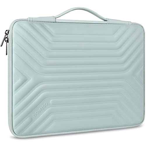DOMISO 15.6 Inch Laptop Sleeve Case, Shockproof Waterproof Soft EVA Protective Bag with Handle, Lightweight Carrying Case for MacBook, Dell, HP, Lenovo, ASUS, Mint Green - color: Mint Green, size: 15 - 15.6 Inch