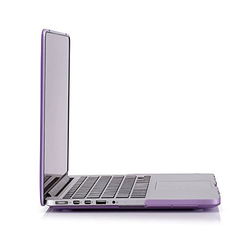 RUBAN Case for MacBook Pro 13 inch 2015 2014 2013 2012 (A1502 & A1425 Models), Plastic Hard Shell Case & Keyboard Cover for Old Version MacBook Pro Retina 13 Inch, Purple - color: Purple
