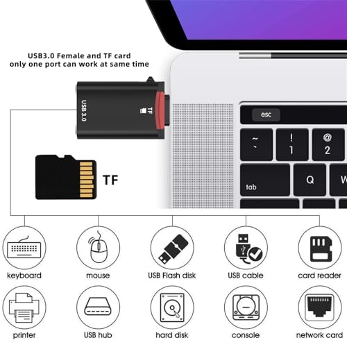 10Gbps USB-C Type-C to USB 3.0 Female OTG & TF Micro-SD Card Reader Adapter for Laptop Tablet Phone - style: USB-C to USB 3.0 OTG