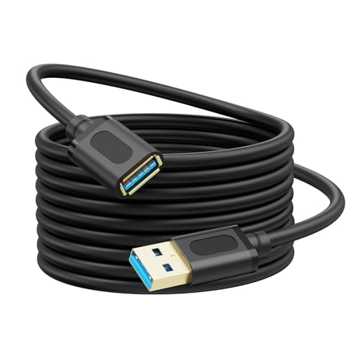 USB Extension Cable 1Ft, USB 3.0 Repeater USB Male to Female Lead with Signal Amplification Active Cord for Printers, Keyboards, Game Console, Loudspeakers, Scanners, Displays, Headsets(0.3M/1Ft) - size: 1 Ft