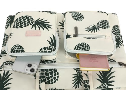 Muti-Pockets Laptop Case Bag,Rebound Bubble Cushioned Laptop Briefcase Shoulder Bag Fits 15.6 inch-16 inch Laptop(Pineapple) - color: Pineapple(muti-pockets)