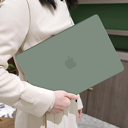 MEEgoodo for M5 MacBook Pro 16 inch Case 2026 2024 2023 2021 (Fit Model A3429/A3428/A3403/A3186/A2991/A2780/A2485) M5 M4 M3 M2 M1 Pro/Max, Laptop Case with Keyboard & Webcam Cover,Matte Midnight Green - color: Matte Midnight Green