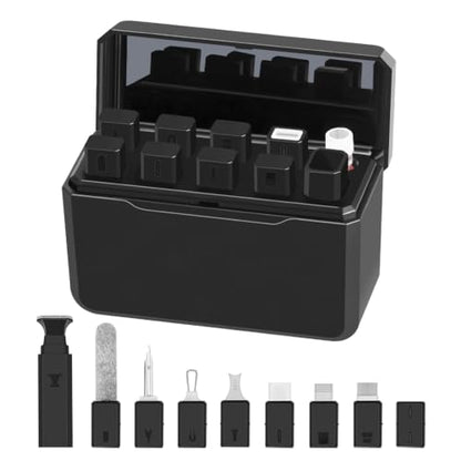 walrfid Cleaner Kit for AirPod, 12-in-1 Earbud Cleaning Kit | with 30ml Screen Cleaner and Camera Lens Cleaning Pen, Multi-Tool for Charging Case Tablet iPad Phone Charging Port