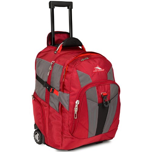 High Sierra XBT - Business Rolling Backpack, Carmine/Red Line/Black, One Size - color: Carmine/Red Line/Black