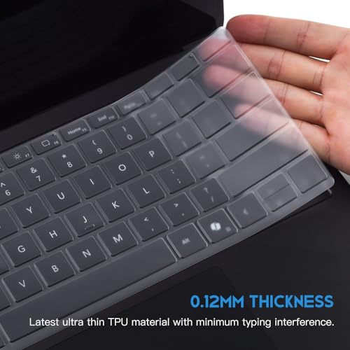 CaseBuy Clear Ultra Thin Keyboard Cover for 2023-2019 Microsoft Surface Laptop 6, 5, 4, 3, 13" & 15" Touchscreen Keyboard Protector Skin (Not Fit 2024-2025 Surface Laptop 7 13.8 & 15") - size: Surface Laptop 6/5/4/3 13/15 inch (2023-2019)