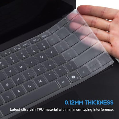 CaseBuy Clear Ultra Thin Keyboard Cover for 2023-2019 Microsoft Surface Laptop 6, 5, 4, 3, 13" & 15" Touchscreen Keyboard Protector Skin (Not Fit 2024-2025 Surface Laptop 7 13.8 & 15") - size: Surface Laptop 6/5/4/3 13/15 inch (2023-2019)