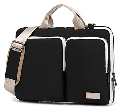 360° Protective Muti-Pockets Laptop Shoulder Bag Sleeve Case,Laptop Briefcase for 15.6 inch and 16 inch Laptop (Black) - color: Black, size: 15 inch-15.6 inch