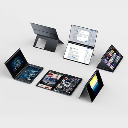 EHOMEWEI X1 Pro Dual Monitor, 2K 60Hz 16"*2 Laptop Expansion Portable Screens 2560 * 1600 100% DCI-P3 HDR 400 cd/㎡ Brightness for Gaming Phone/Switch/Windows MacOS No Stylus Touch