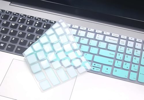 Silicone Keyboard Skin Cover Compatible with Lenovo V15 G5 G4 G3 G2, IdeaPad 1 1i 15.6 15IJL7 15ADA07 15IAU7 15ALC7, IdeaPad 3i 15ITL6 2023, IdeaPad Slim 5 16, IdeaPad Flex 5 5i 16" (Ombre Mint) - color: Ombre Mint