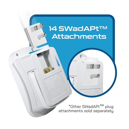 Ceptics Universal Travel Adapter, 35W World Travel Adapter Kit - 2 USA sockets, USB-A, USBC, 1x PD 35W USB-C and USBC Cable, Perfect for Laptops, Cell Phones, Chargers - Surge Protection - color: White