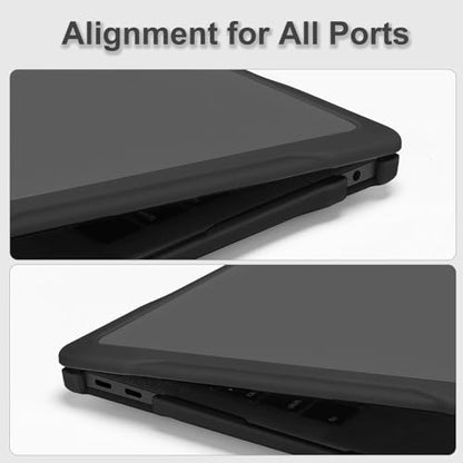 MOSISO Compatible with MacBook Air 13 inch Case M1 2018-2021, Black | Reduces-Fingerprints with Soft TPU Bumper Shell&Keyboard Cover for MacBook Air 13.3 M1, 2021 2020 2019 2018 A2337 A2179 A1932 - color: Black