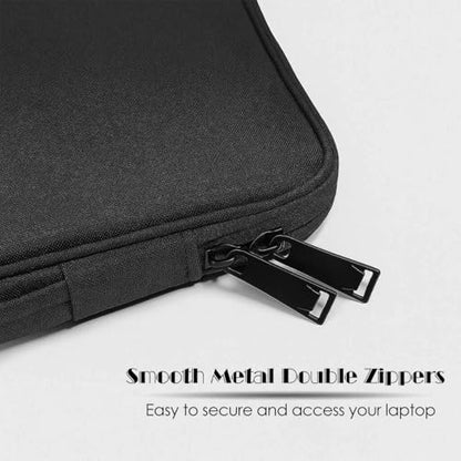 ProElife Sleeve Case for MacBook Air 15 Inch M5 M4, Retractable Handle | Black, Precision Fit , Water-Resistant & Anti-Scratch, Soft Inner with Padded, Extra Pocket, Travel Carry Bag for Home Office