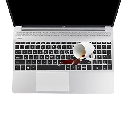 Keyboard Cover for 17.3 HP Laptop 17-by 17-bs/ca 17t-by400/by500 17-by4013dx 17-by0053cl 17-by4633dx 17-by3613dx 17-by1053dx 17-by0021dx by4061nr by3053cl by3065st by4623dx(Not Fit 17-cn/cp/cw/ch/cr) - color: Black