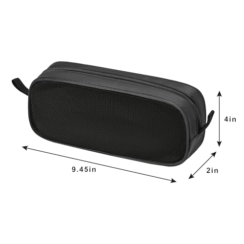 Laptop Chargers Case,Zipper Mesh Electronics Accessories Bag for Laptop Tablet Power/Mouse/Cord/USB Accessories,Black