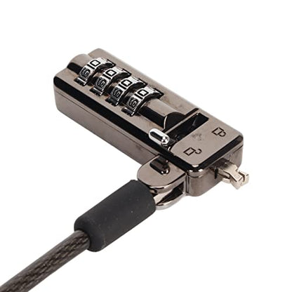 Laptop Lock Computer Lock Cable Lock 4 Digit Cipher Durable Portable Security Cable with Combination Lock for Della Laptops PVC Material Metal Construction Adjustable Length
