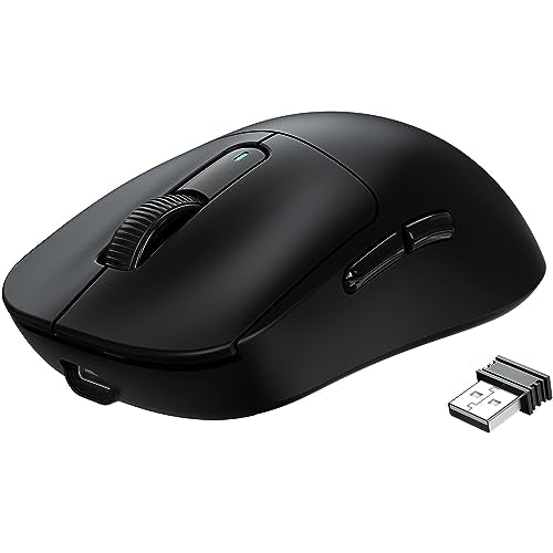 ATTACK SHARK X3 49g Ultra-Lightweight Wireless Gaming Mouse, Black | Bluetooth 5.2/2.4G Wireless/Wired, PAW3395 Gaming Sensor, 26K DPI, 200h Battery Life, Programmable Buttons for PC/Mac/Win - color: Black