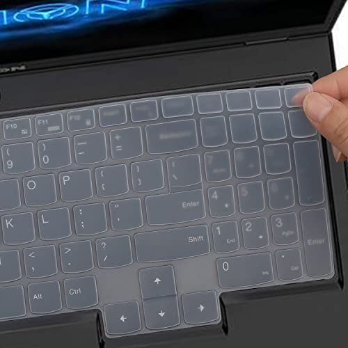 Keyboard Cover Skin for Lenovo Legion 5 5i 5p 5pi 7 7i Gen 9/8/7/6 15.6" 16" 17.3", Legion Pro 5 5i 7 7i 16" Gen 9/8/7/6, Legion Slim 5 5i 7 7i 15.6 16 Gen 9/8, LQQ 15.6" 16" Gen 9/8, US Layout - color: Clear